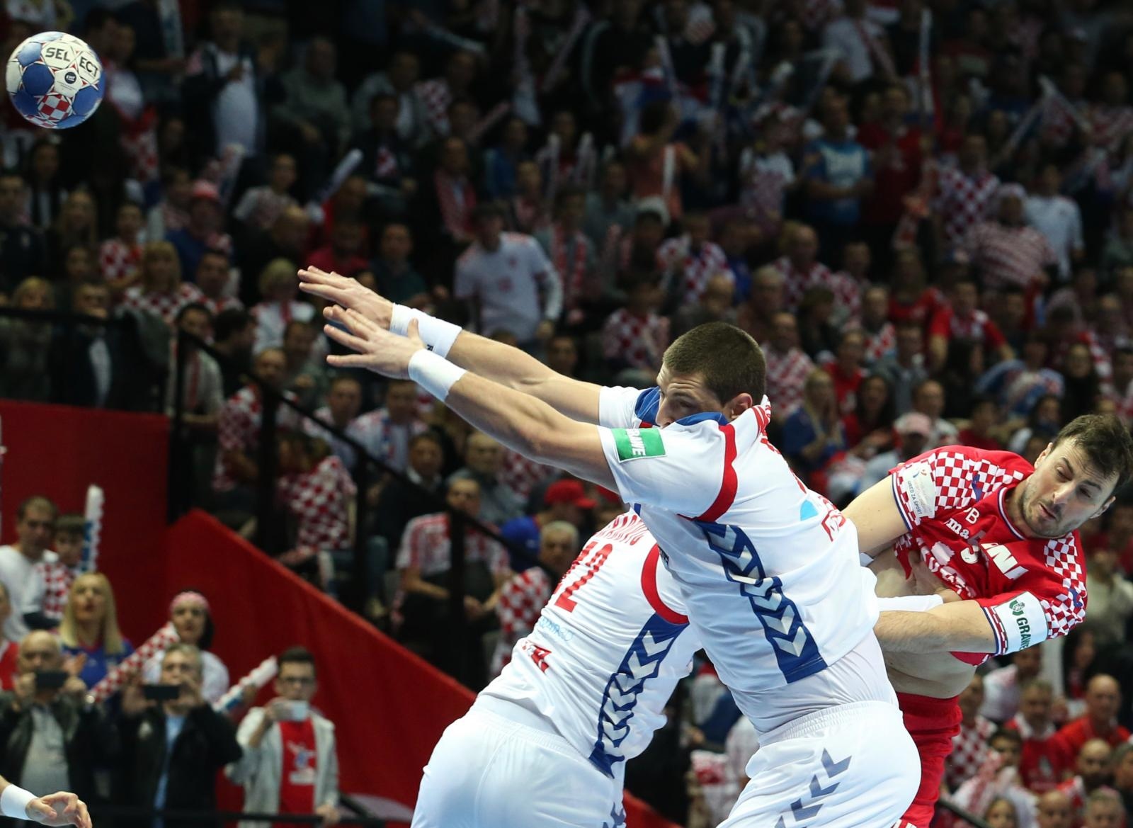 Spaladium Arena, Split – Europsko rukometno prvenstvo, skupina A, 1. kolo, Hrvatska – Srbija. Spaladium Arena, Split – Europsko rukometno prvenstvo, skupina A, 1. kolo, Hrvatska – Srbija.