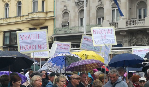 Prosvjed umirovljenika Zaustavimo siromaštvo i poniženje u starosti