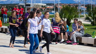 Ludijada maturanata na zadarskoj rivi 17. svibnja 2016. Foto: Bojan Bogdanić