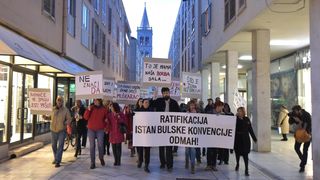 Članovi zadarskog SDP-a povodom Međunarodnog dana žena održali prosvjedni marš