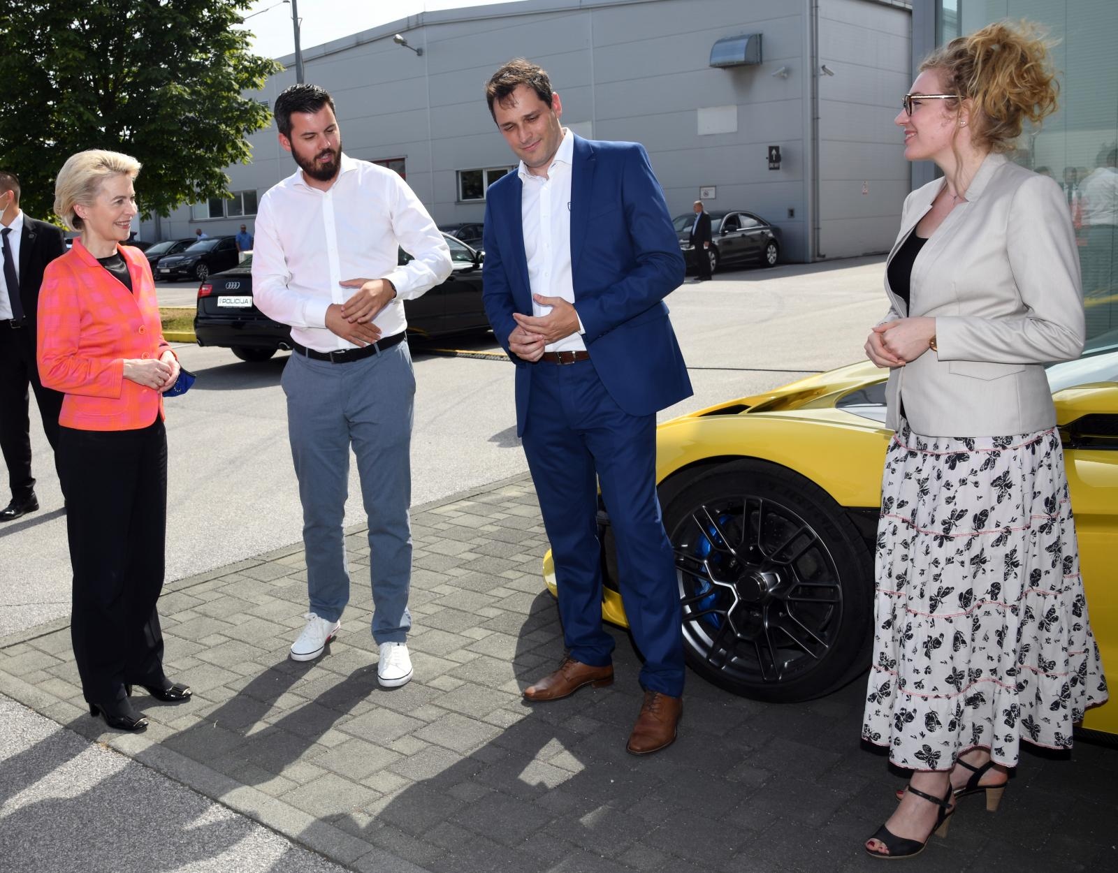 Ursula von der Leyen, Andrej Plenković u posjetu Rimac automobili Ursula von der Leyen, Andrej Plenković u posjetu Rimac automobili