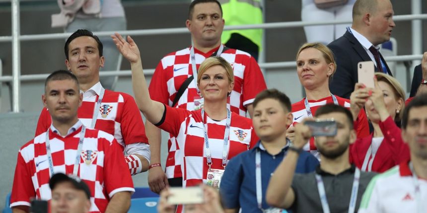 Kolinda Grabar-Kitarović prati Vatrene na tribinama u Rusiji Kolinda Grabar-Kitarović prati Vatrene na tribinama u Rusiji