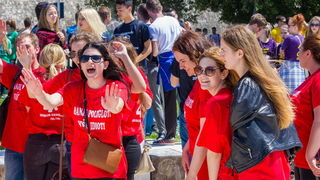 Ludijada maturanata na zadarskoj rivi 17. svibnja 2016. Foto: Bojan Bogdanić
