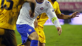 Split, 011210. 
Stadion HNK Hajduka u Poljudu.    
UEFA Europska liga utakmica HNK Hajduk – FC AEK. 
Na slici: Senijad Ibricic.
Foto: Duje Klaric / CROPIX