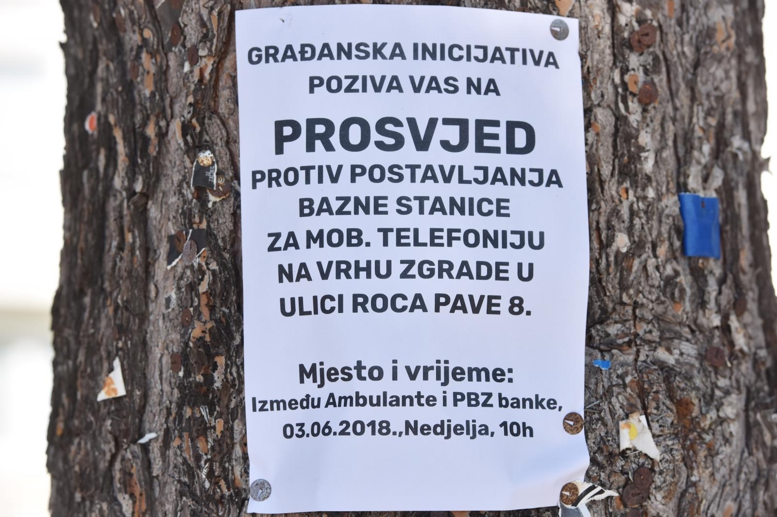 ‘Ne želim dobiti rak!’ Mještani prosvjedovali protiv postavljanja bazne stanice Tele 2