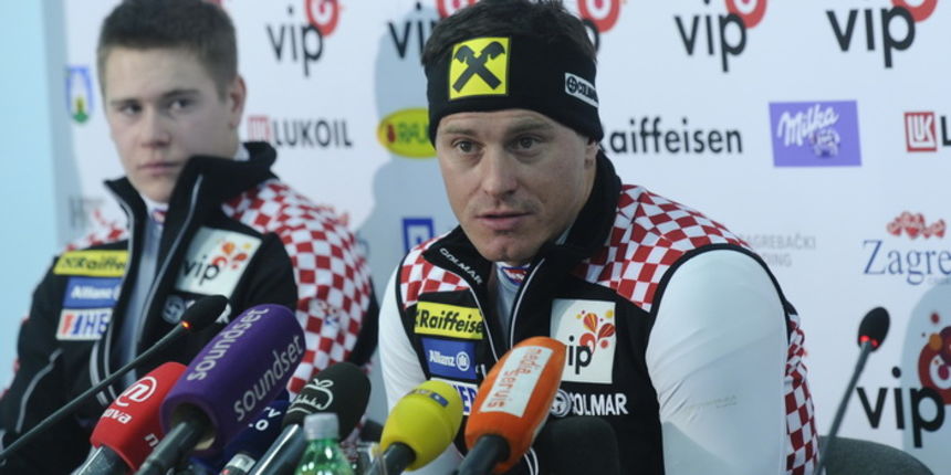 Zagreb, 040113.
Sljeme – Vip Snow Queen Trophy 2013.
Tomislavov dom.
Press konferencija hrvatskih skijasa uoci nedjeljnog sljemenskog slaloma.
Na fotografiji: Filip Zubcic i Ivica Kostelic.
Foto: Srdjan Vrancic / CROPIX Zagreb, 040113.
Sljeme – Vip Snow Queen Trophy 2013.
Tomislavov dom.
Press konferencija hrvatskih skijasa uoci nedjeljnog sljemenskog slaloma.
Na fotografiji: Filip Zubcic i Ivica Kostelic.
Foto: Srdjan Vrancic / CROPIX