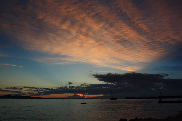 Čudesni zalazak sunca u Zadru 26. kolovoza 2012.