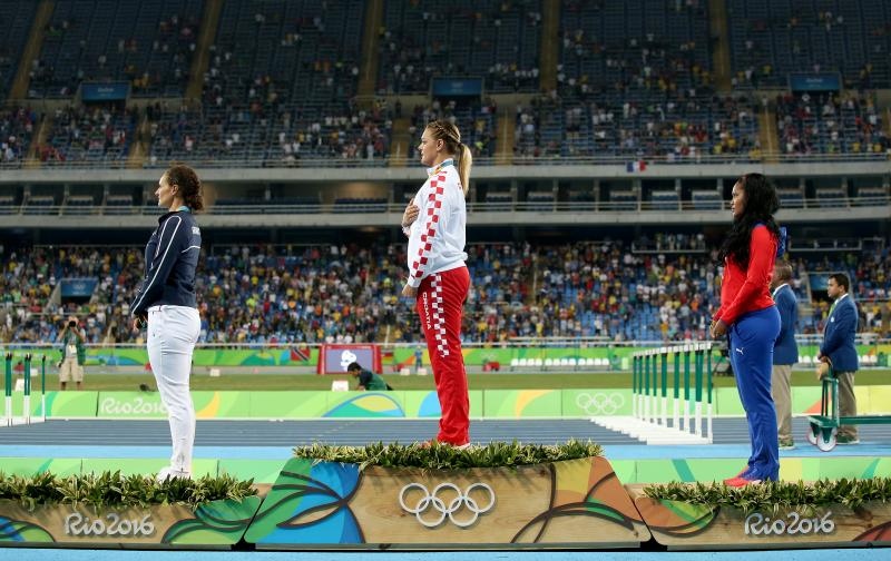 PI Rio de Janeiro, ceremonija dodjele medalja u ženskom disku: zlatnu medalju osvojila je Sandra Perković. Photo: Igor Kralj/PIXSELL PI Rio de Janeiro, ceremonija dodjele medalja u ženskom disku: zlatnu medalju osvojila je Sandra Perković. Photo: Igor Kralj/PIXSELL