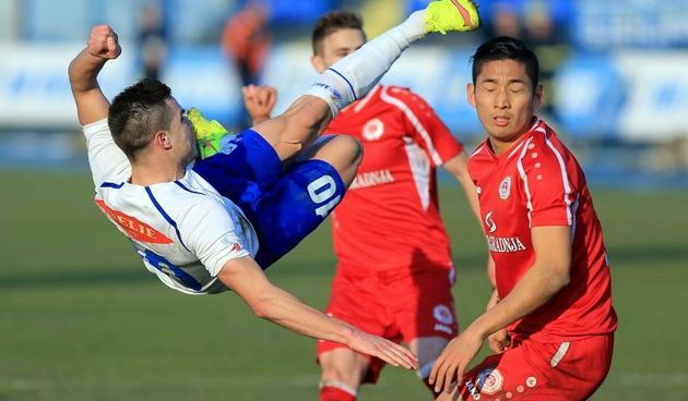 14.02.2015., Stadion Gradski vrt, Osijek – MAXtv 1. HNL, 21. kolo, NK Osijek – RNK Split. Antonio Perosevic. Photo: Davor Javorovic/PIXSELL