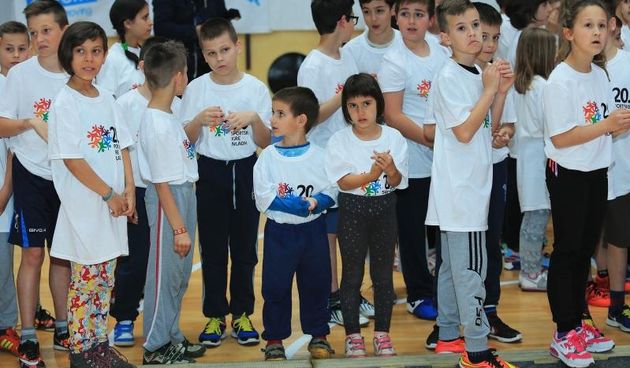 Jubilarne 20. po redu Sportske igre mladih svecano su otvorene u Sportskoj dvorani u Vukovaru. Photo: Davor Javorovic/PIXSELL