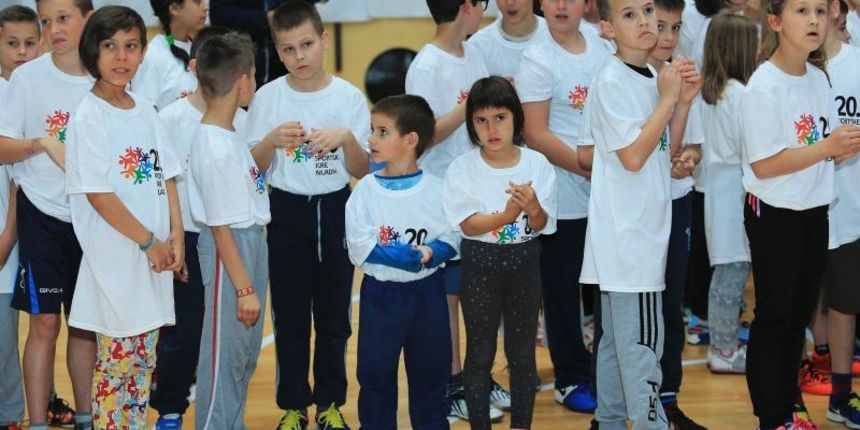Jubilarne 20. po redu Sportske igre mladih svecano su otvorene u Sportskoj dvorani u Vukovaru. Photo: Davor Javorovic/PIXSELL Jubilarne 20. po redu Sportske igre mladih svecano su otvorene u Sportskoj dvorani u Vukovaru. Photo: Davor Javorovic/PIXSELL