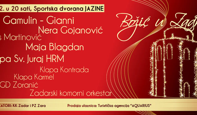Koncert “Božić u Zadru” 28. prosinca u Jazinama