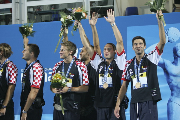 Rim, 010809. 
13 Svjetsko prvenstvo prvenstvo Rim 2009.
Vaterpolo utakmica za trece mjesto:  Hrvatska – Amerika
Foto: Vladimir Dugandzic / CROPIX