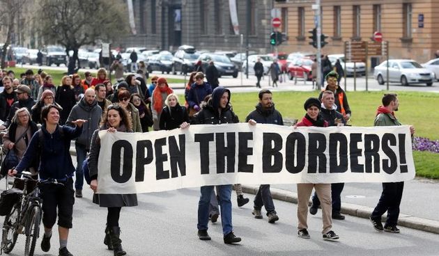 Europski mars za prava izbjeglica u organizaciji European March for the Refugees Rights Hrvatska. Okupljeni ispred Mimare uputili su se prema Trgu bana Jelacica.