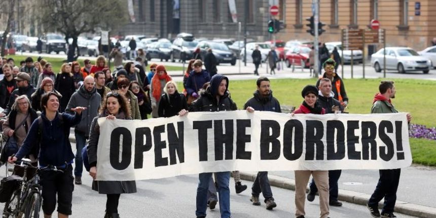 Europski mars za prava izbjeglica u organizaciji European March for the Refugees Rights Hrvatska. Okupljeni ispred Mimare uputili su se prema Trgu bana Jelacica.
