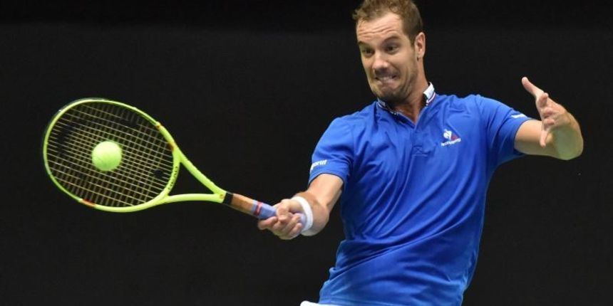 Polufinale Davis Cupa, Hrvatska – Francuska, Marin Cilic – Richard Gasquet. Photo: Hrvoje Jelavic/PIXSELL Polufinale Davis Cupa, Hrvatska – Francuska, Marin Cilic – Richard Gasquet. Photo: Hrvoje Jelavic/PIXSELL