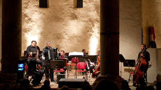 Hrvatska komorna filharmonija, Mak Grgić i Franko Božac u crkvi Sv. Donata, foto: L. Banić