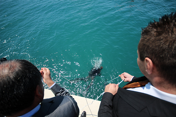 Svečanost polaganja J. Y. Costeau memorijalne ploče na Morskim orguljama