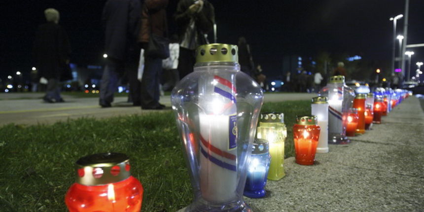 Zagreb, 171109.
Vukovarska ulica.
Obiljezavanje Dana sjecanja na zrtvu Vukovara, koju tradicionalno organizira Klub veterana 148. brigade Hrvatske vojske pod sloganom: “I reci cu vam samo jos jednu stvar ZAPAMTITE VUKOVAR”, u suradnji sa svim udrugama u Z