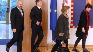 Predsjednica RH primila predstavnike Domoljubne koalicije i Hrvatska raste na konzultacije. Foto: Goran Stanzl/PIXSELL