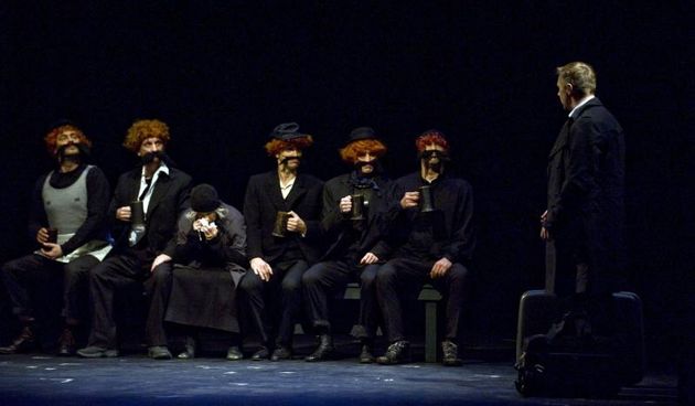 08.11.2013., Zagreb – Premijera predstave Osmi povjerenik, po romanu Renata Baretica, u reziji Sase Anocica. Photo: Daniel Kasap/PIXSELL