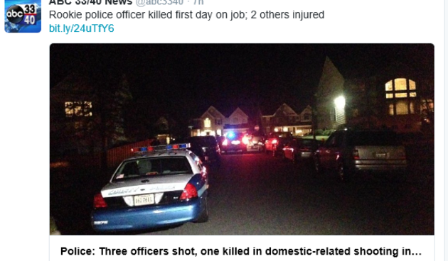 Američka policajka ubijena na prvi radni dan. Screenshot Twitter