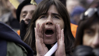 Zadarski branitelji na prosvjedu u Zagrebu 26. veljace 2011, Foto: Leo Banic Zadarski branitelji na prosvjedu u Zagrebu 26. veljace 2011, Foto: Leo Banic