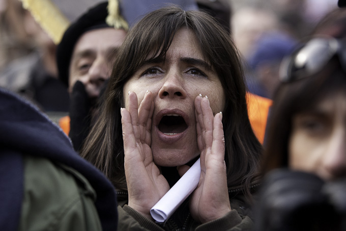 Zadarski branitelji na prosvjedu u Zagrebu 26. veljace 2011, Foto: Leo Banic Zadarski branitelji na prosvjedu u Zagrebu 26. veljace 2011, Foto: Leo Banic