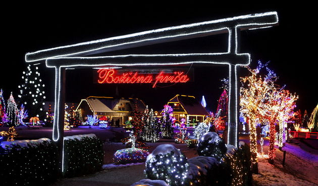 Cazma, 171210.
Grabovnica pokraj Cazme.
Imanje obitelji Salaj.
Predsjednica Vlade Jadranka Kosor svecano je upalili lampice na imanju obitelji Salaj u okviru Bozicne price u Cazmi.
Na imanju je ove godine upaljeno 1100000 lampica.
Prigodom otvorenja bio j