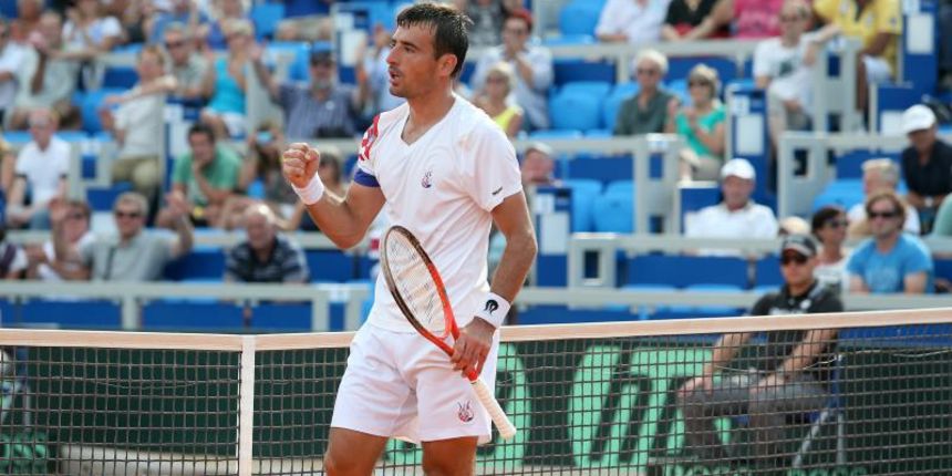 13.09.2013., stadion Stella Maris, Umag – Kvalifikacije za Svjetsku skupinu Davis Cupa, Hrvatska – Velika Britanija, Ivan Dodig – Daniel Evans. Slavlje Ivana Dodiga. Photo: Sanjin Strukic/PIXSELL 13.09.2013., stadion Stella Maris, Umag – Kvalifikacije za Svjetsku skupinu Davis Cupa, Hrvatska – Velika Britanija, Ivan Dodig – Daniel Evans. Slavlje Ivana Dodiga. Photo: Sanjin Strukic/PIXSELL