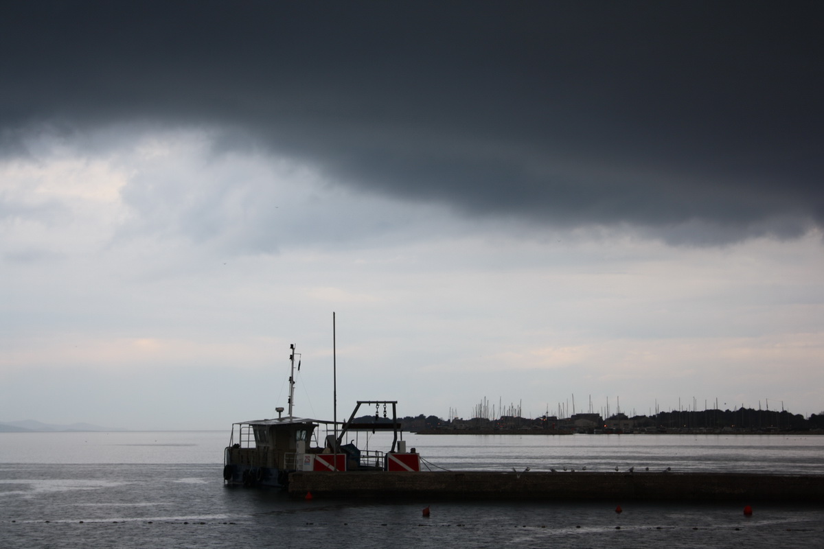 Grmljavinsko nevrijeme s obilnom kišom u Zadru 12. prosinca, Foto: Mladen Malik