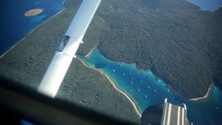 01.08.2013., Zadar – Fotografije panoramskog leta od Zadra do Medulina. Photo: Filip Brala/PIXSELL Autor  Filip Brala/PIXSELL KLJUČNE RIJEČI  let, panorama, grad Zadar, zracni snimak, Jadran, arhipelag, more, avion