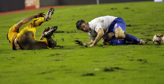 Split, 011210. 
Stadion HNK Hajduka u Poljudu.    
UEFA Europska liga utakmica HNK Hajduk – FC AEK. 
Na slici: Ante Vukusic.
Foto: Duje Klaric / CROPIX
