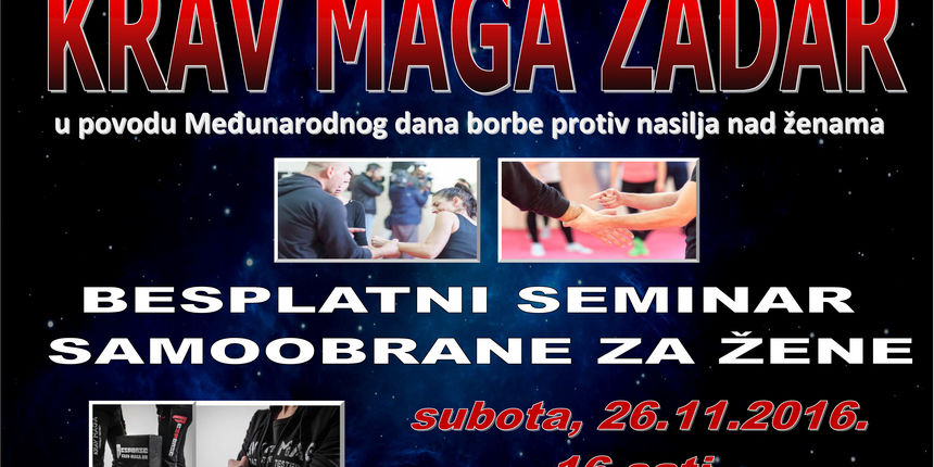 Krav Maga Zadar u subotu organizira besplatni trening seminar za žene Krav Maga Zadar u subotu organizira besplatni trening seminar za žene