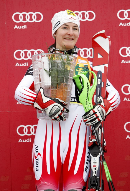 Maribor, Slovenija, 170110.
Audi FIS Ski World Cup.
46. Zlatna lisica. Slaolm.
Na fotografiji: Kathrin Zettel.
Foto: Ronald Gorsic / CROPIX