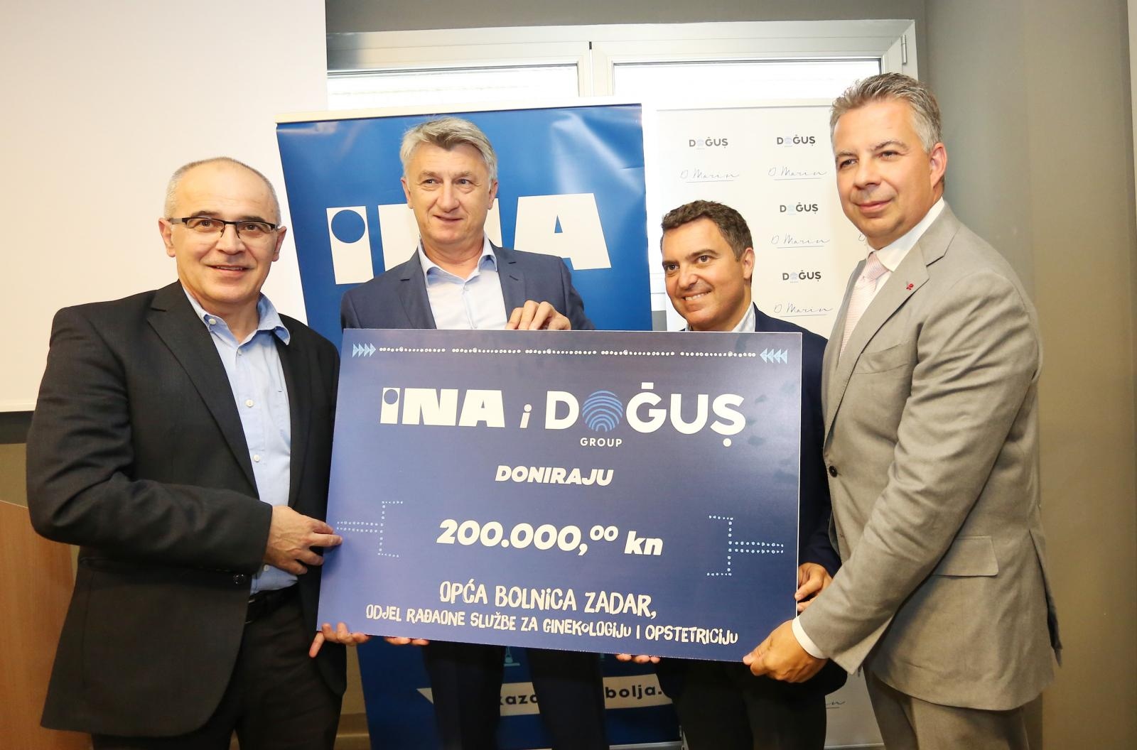 INA i Dogus grupa donirali 200 tisuća kuna Općoj bolnici INA i Dogus grupa donirali 200 tisuća kuna Općoj bolnici