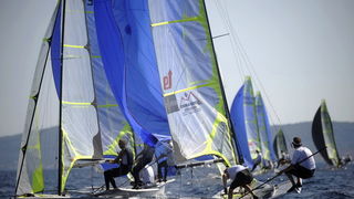 Zadar, 020909.
Europsko prvenstvo u jedrenju za klasu 49er 2009.
Danas se vozi treci dan regata na Europskom prvenstvu u klasi  49er koje se odrzava od 29og kolovoza do 5og rujna u organizaciji JK Uskok. 
Iako se start odgodio za vise od 2 sata odrzana su