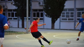 U povodu blagdana Kraljice Mira u Stanovima odigrana utakmica između liječnika i predstavnika Gradske uprave, Foto: Iva Perinčić