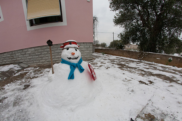 Snijeg u Bibinjama 3. veljače 2012, Foto: Leo Banić