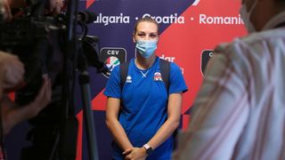 Zadar: Hrvatske i slovačke odbojkašice uoči utakmice Europskog prvenstva Zadar: Hrvatske i slovačke odbojkašice uoči utakmice Europskog prvenstva