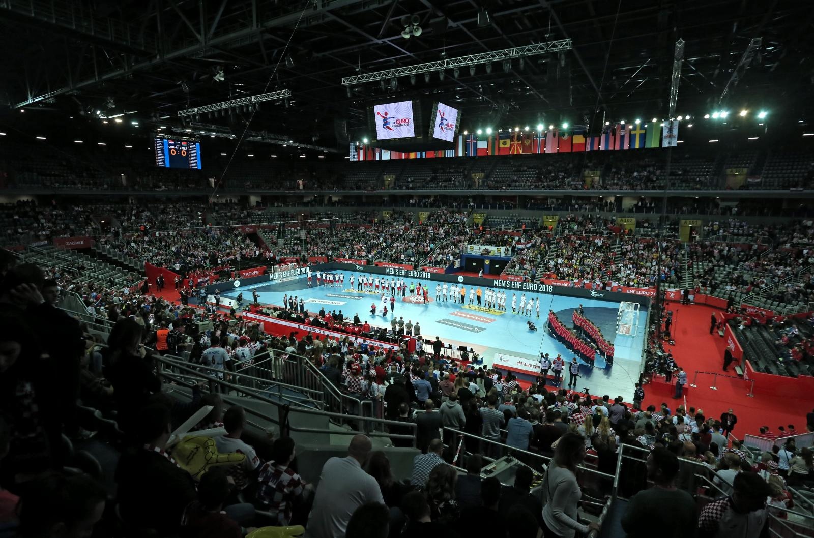 Arena Zagreb, Europsko rukometno prvenstvo, skupina I, 1. kolo, Hrvatska – Bjelorusija. Arena Zagreb, Europsko rukometno prvenstvo, skupina I, 1. kolo, Hrvatska – Bjelorusija.