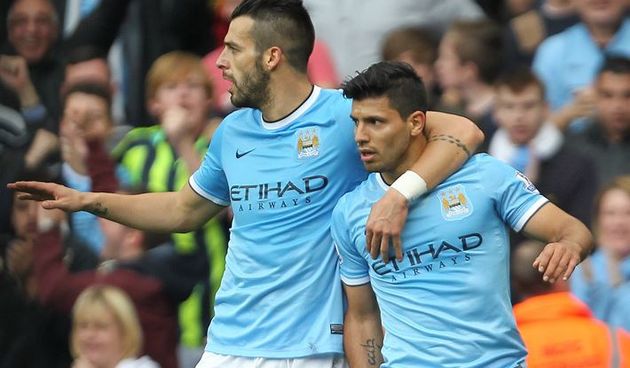 Alvaro Negredo i Sergio Aguero, foto: mcfc.co.uk