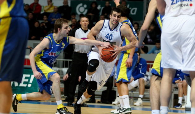 Zadar, 190212.Dvorana Kresimir Cosic.17. kolo A1 lige.  Utakmica izmedju KK Zadra i KK Zaboka.Na fotografiji: Zoran Vrkic, igrac Zadra.Foto: Andrija Lucic / CROPIX