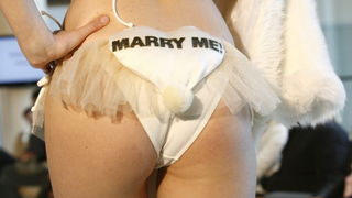 Split, 190211. 
Sajam vjencanja u hotelu Le Meridien Lav.
Na fotografiji: modna revija modeli Vesna Sposa.
Foto: Vladimir Dugandzic / CROPIX