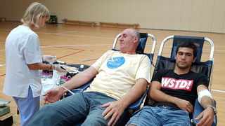 U organizaciji sekcije HZSN Zadar u dvorani 1 SC Višnjik održana je akcija dobrovoljnog darivanja krvi na kojoj je prikupljeno 25 doza tekućine koja život znači. Foto: Mladen Malik