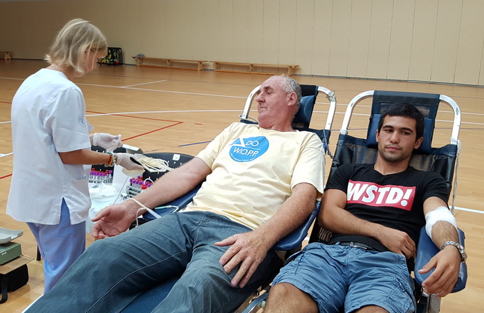 U organizaciji sekcije HZSN Zadar u dvorani 1 SC Višnjik održana je akcija dobrovoljnog darivanja krvi na kojoj je prikupljeno 25 doza tekućine koja život znači. Foto: Mladen Malik