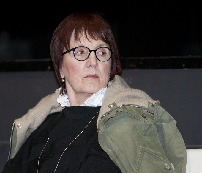 Split, 190313.
MKC Split. 
Poceo je sedmi Pricigin, splitski festival pricanja prica. 
Dodjela cetvrte PriceSTI,  nagrade za najbolju javnu pricu 2012. godine.
Na fotografiji: Vedrana Rudan.
Foto: Vojko Basic / CROPIX