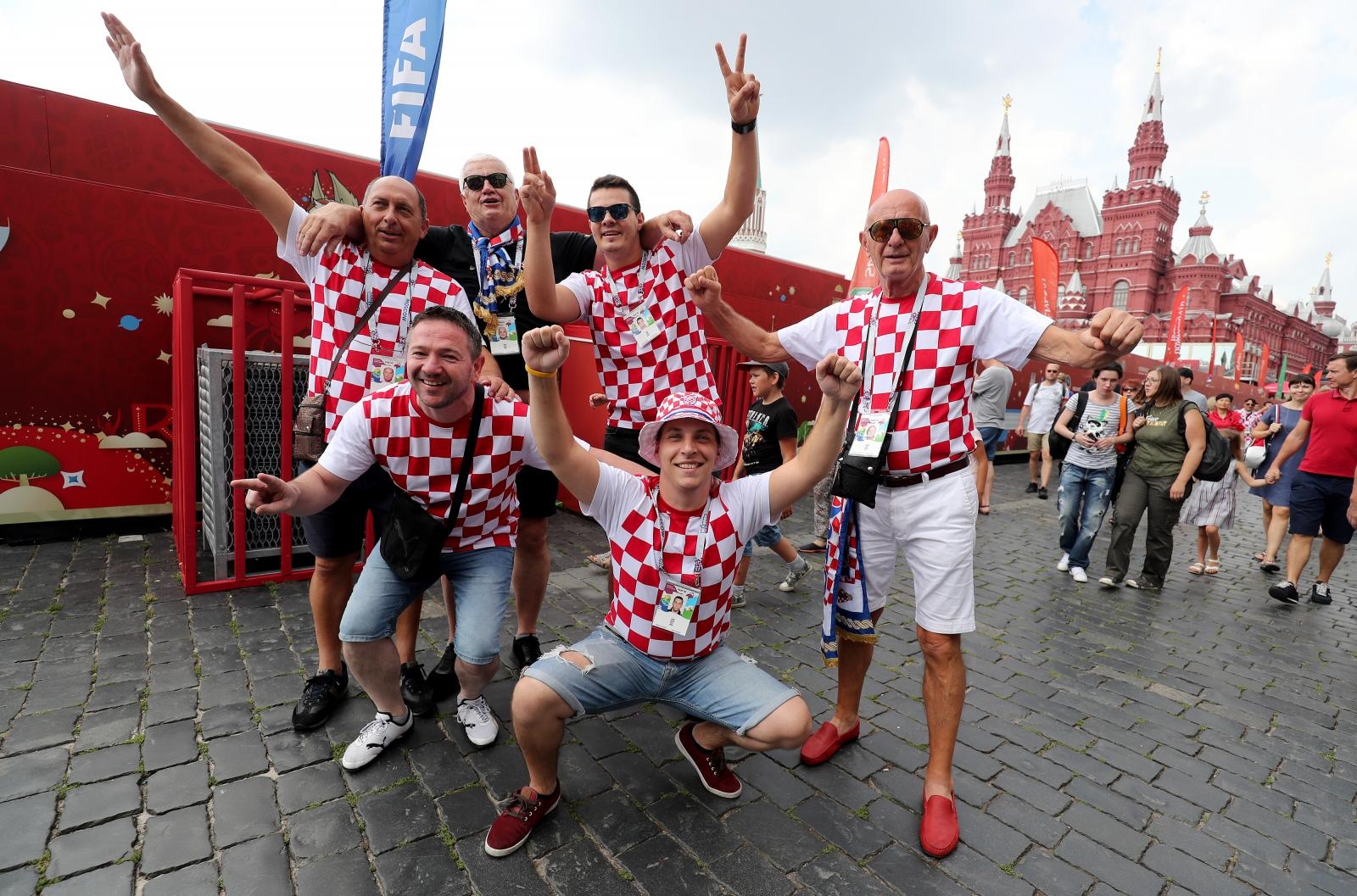 Hrvatski navijači okupirali centar Moskve!