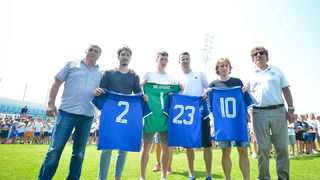 Zadarska vatrena četvorka na Stanovima se družila s mladim zadarskim nogometašima