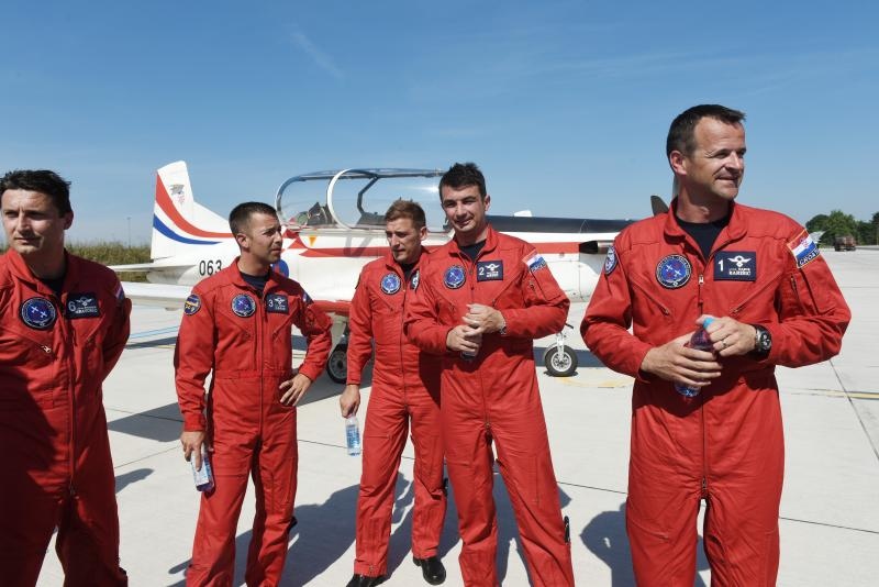 Krila Oluje se vratili u Hrvatsku nakon osvojene nagrade na vojnom aeromitingu RIAT. Photo: Davor VišnjićPIXSELL Krila Oluje se vratili u Hrvatsku nakon osvojene nagrade na vojnom aeromitingu RIAT. Photo: Davor VišnjićPIXSELL